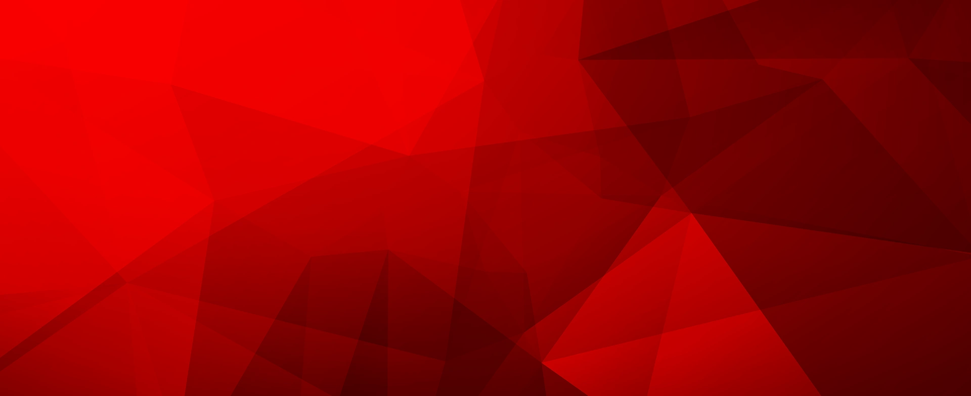 Abstract geometric background with overlapping red and dark red translucent polygons and sharp angles.